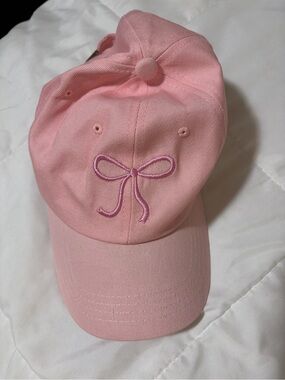 Classic Pink Bow Baseball Cap - Women